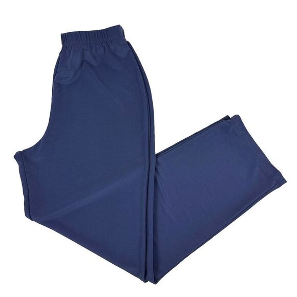 Susan Graver Essentials Lustra Knit Pull-on Pants size Small Blue - Picture 1 of 10